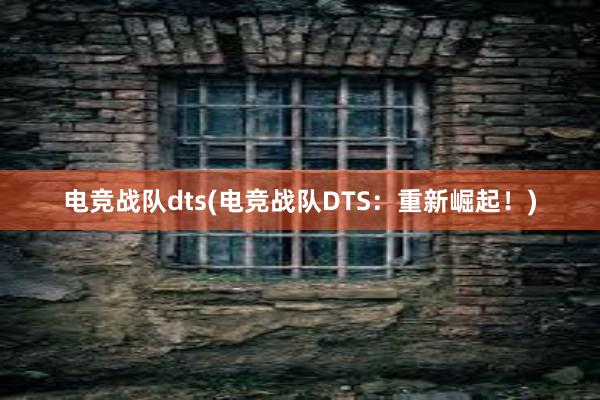 电竞战队dts(电竞战队DTS：重新崛起！)