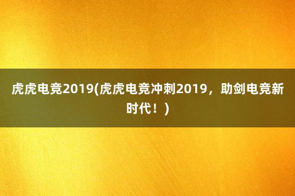 虎虎电竞2019(虎虎电竞冲刺2019，助剑电竞新时代！)