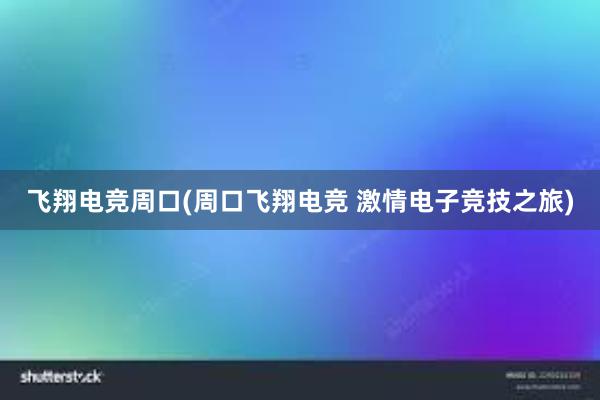 飞翔电竞周口(周口飞翔电竞 激情电子竞技之旅)