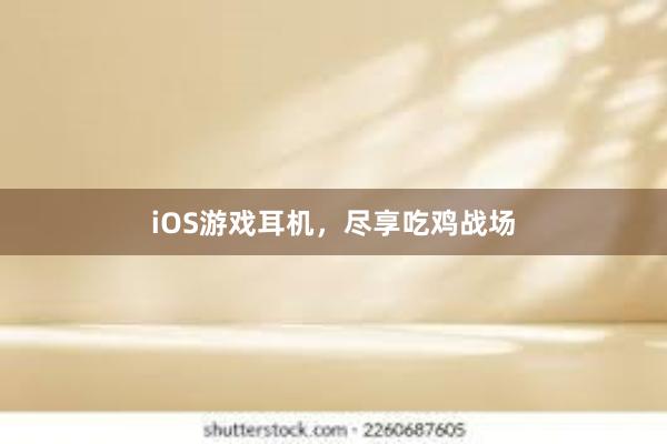 iOS游戏耳机，尽享吃鸡战场